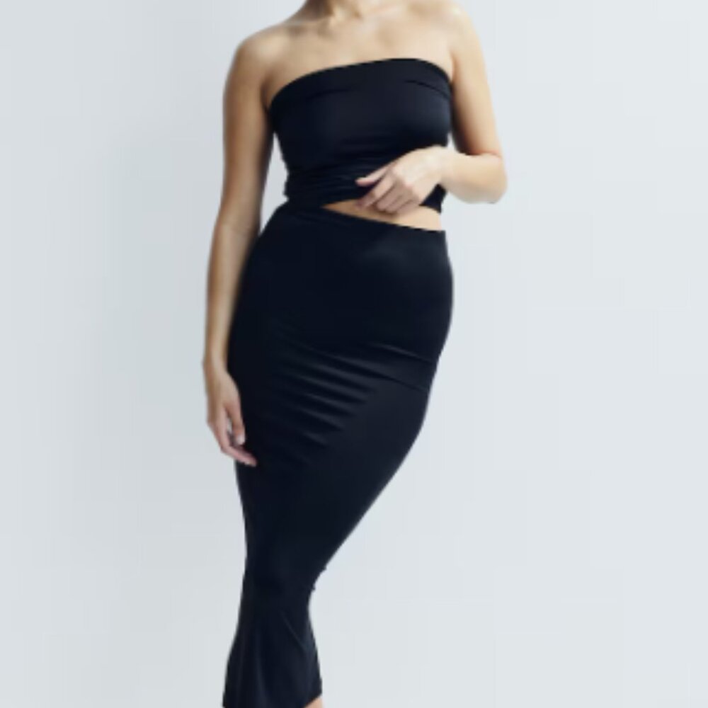 Microfiber Maxi Skirt